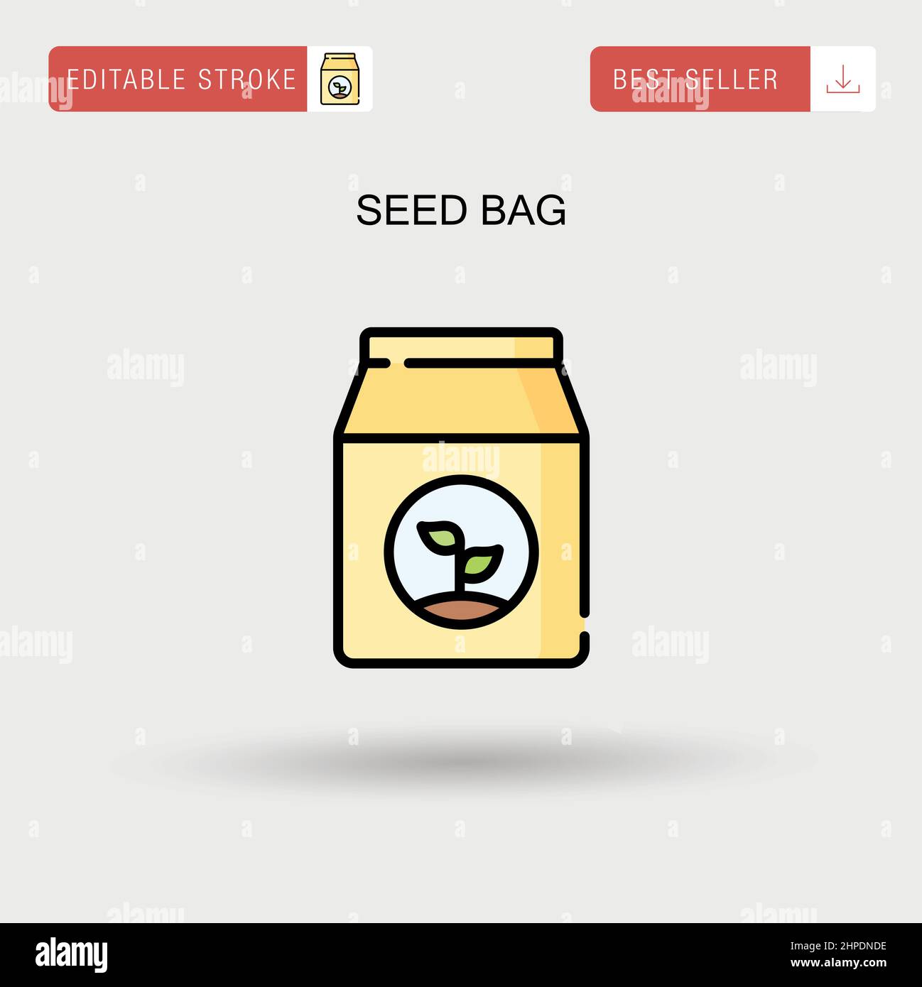 Icône de vecteur simple de sac de semences. Illustration de Vecteur