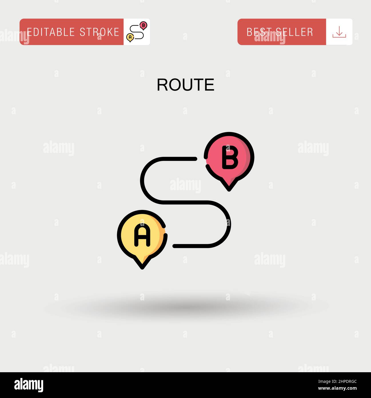 Icône de vecteur simple de routage. Illustration de Vecteur