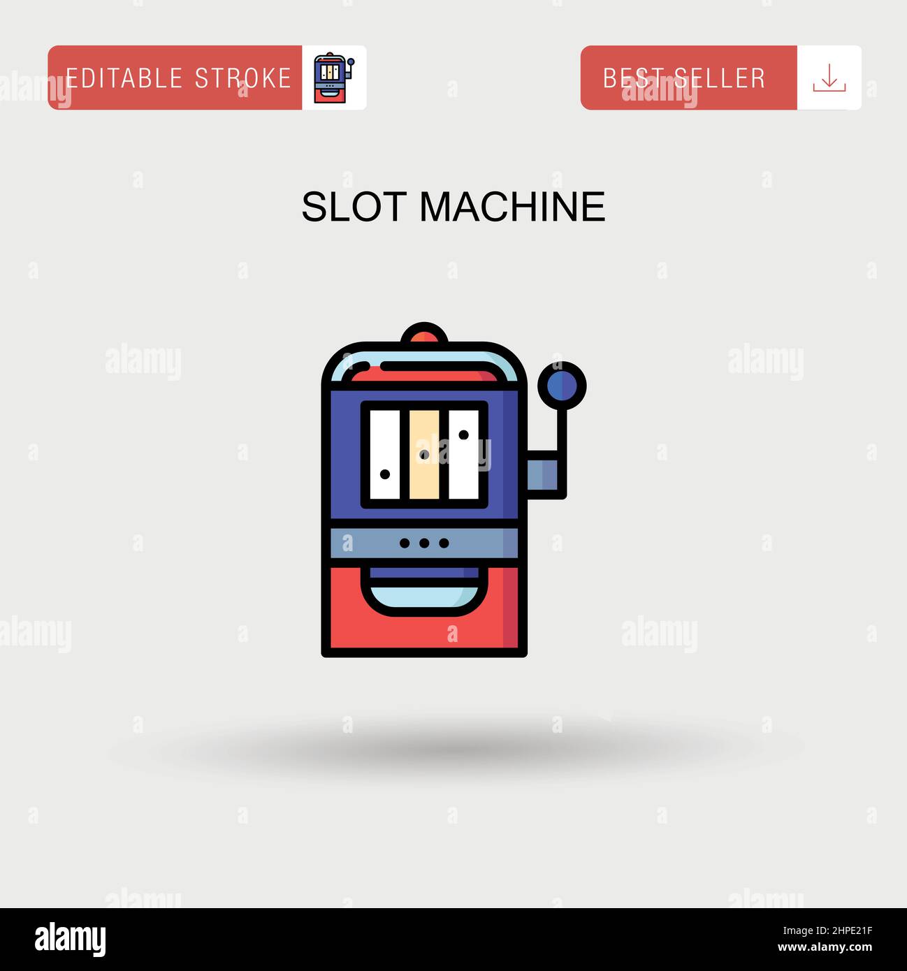 Machine à sous icône de vecteur simple. Illustration de Vecteur