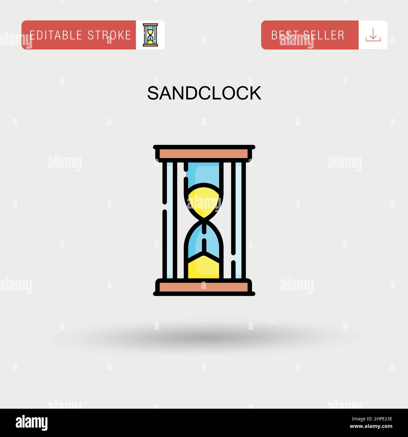Icône de vecteur simple Sandclock. Illustration de Vecteur