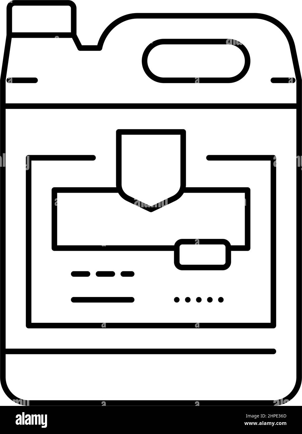 illustration vectorielle de l'icône de la ligne de réservoir de liquide de pesticide Illustration de Vecteur