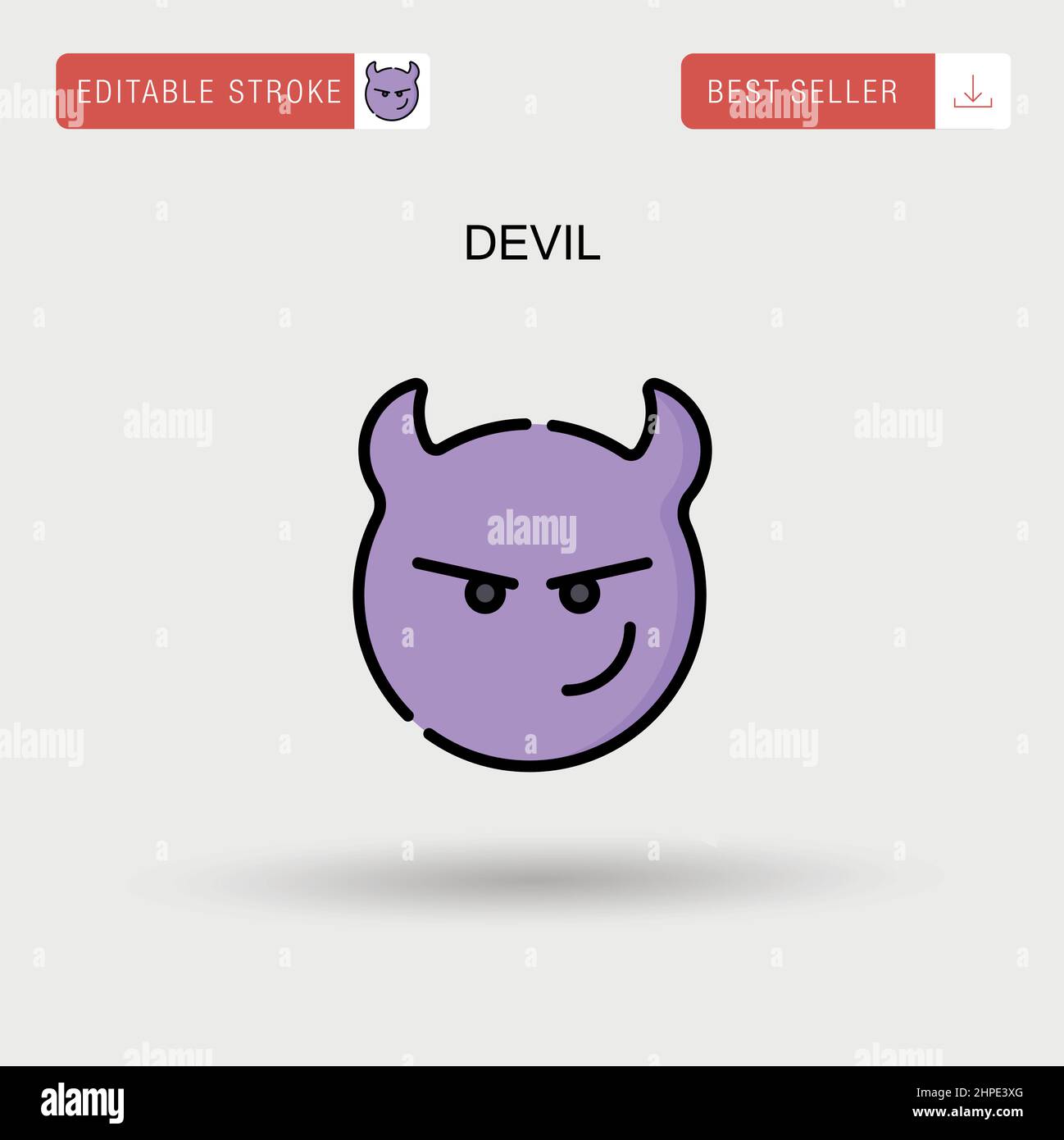 Icône de vecteur simple diable. Illustration de Vecteur