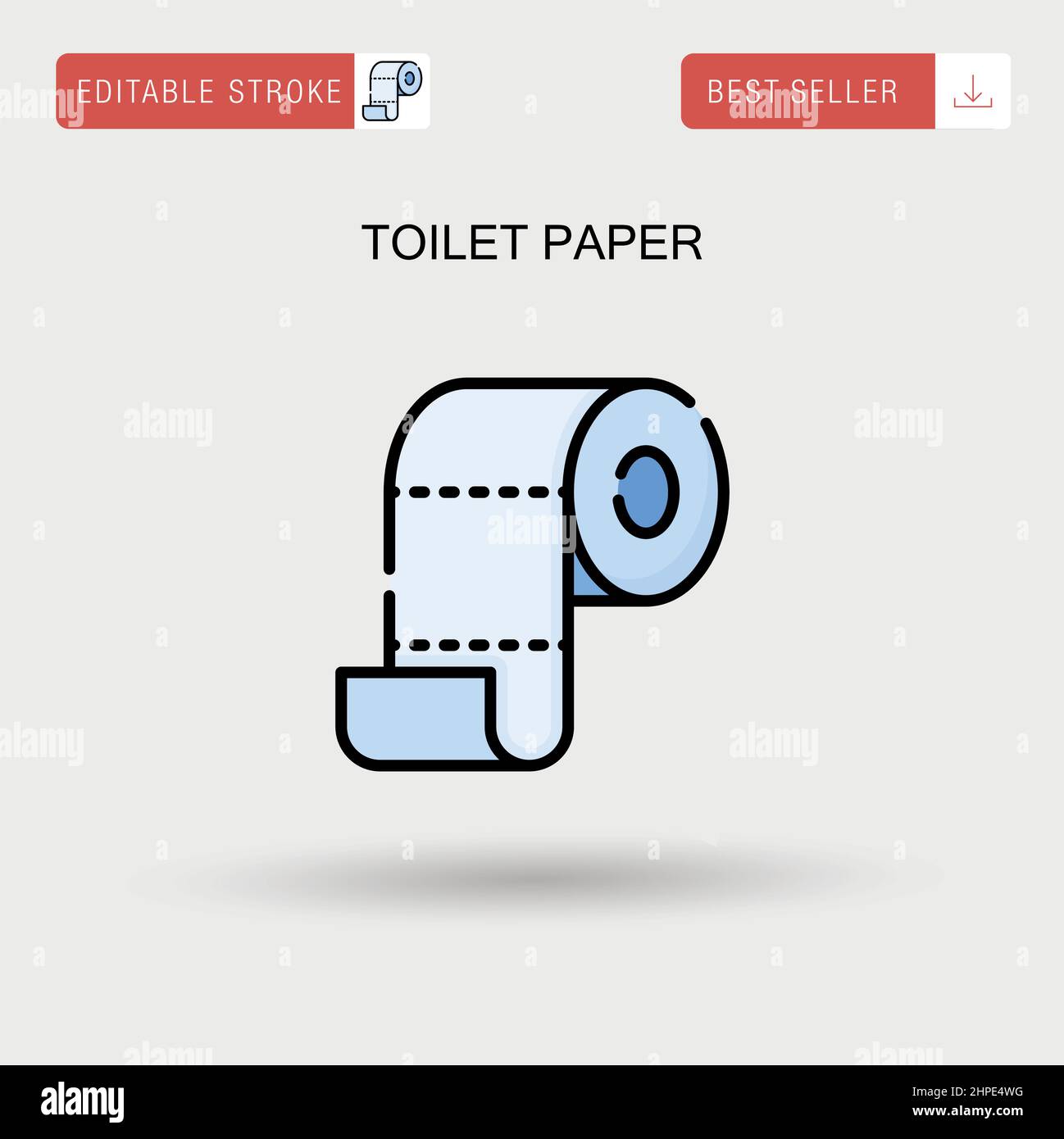 Papier toilette icône de vecteur simple. Illustration de Vecteur