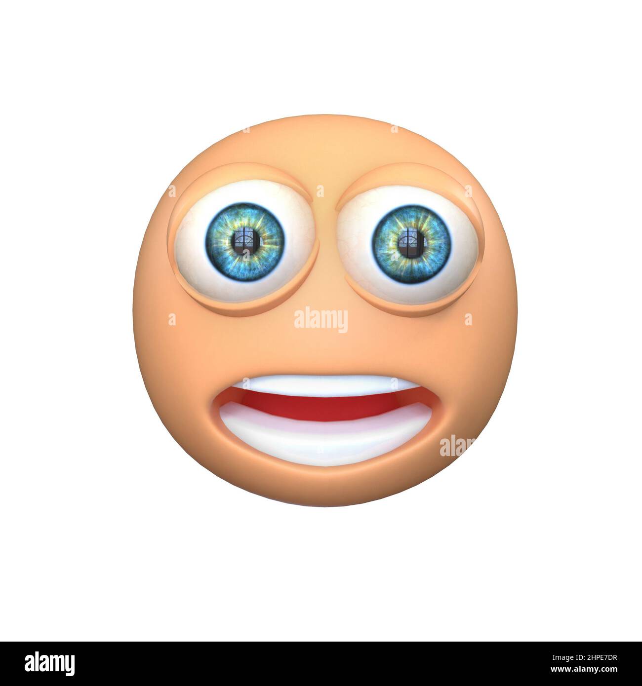 3D rendu emoji isolé sur fond blanc illustration Banque D'Images