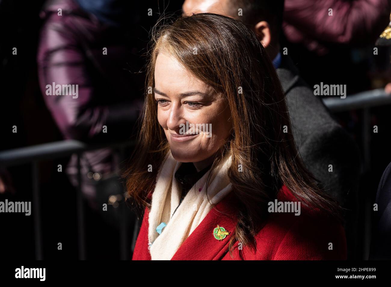 New York, NY - 20 février 2022 : la commissaire intérimaire de la FDNY Laura Kavanagh marche pendant le défilé du nouvel an lunaire dans le quartier chinois de Manhattan Banque D'Images