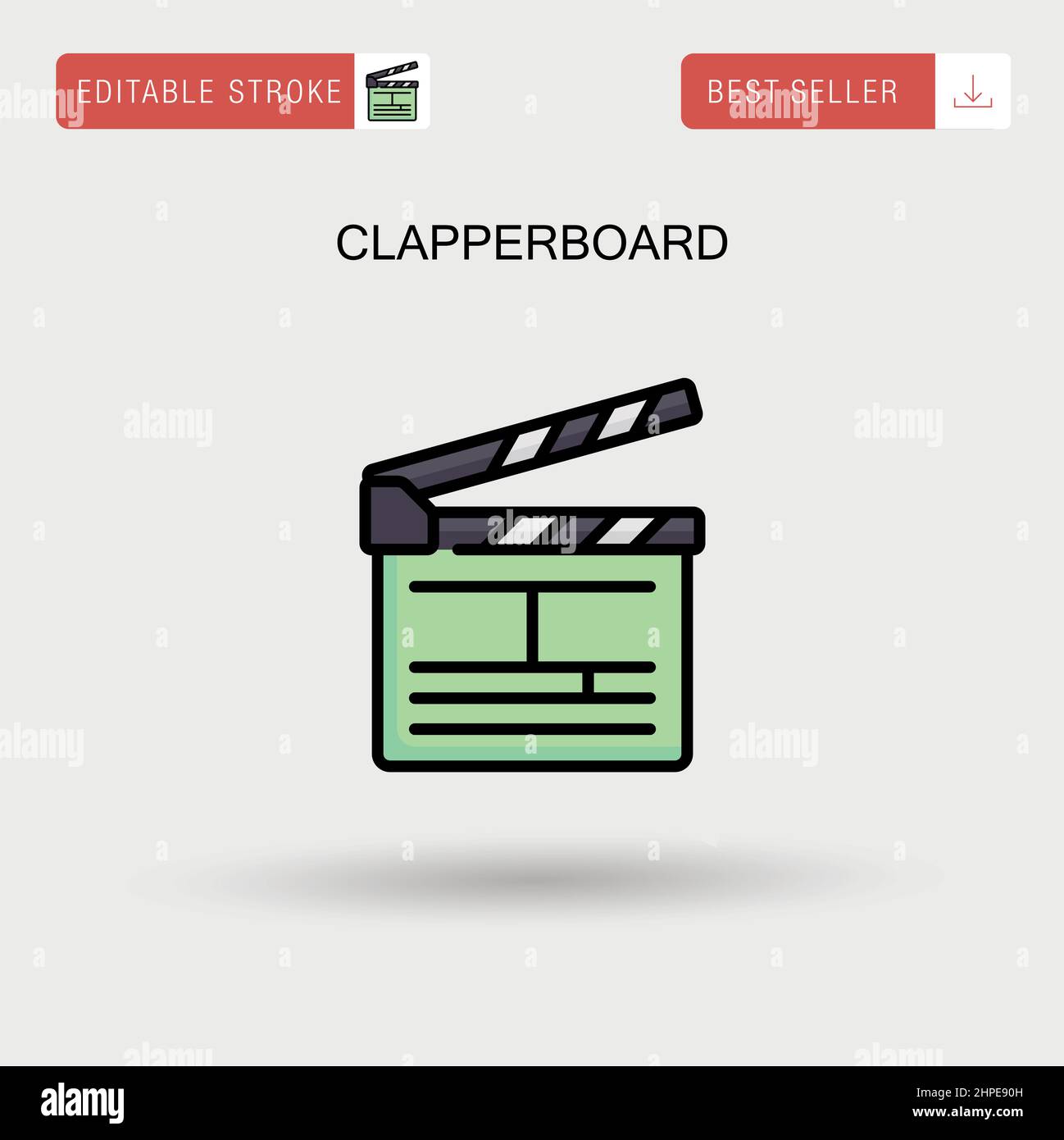 Icône de vecteur simple de clapperboard. Illustration de Vecteur