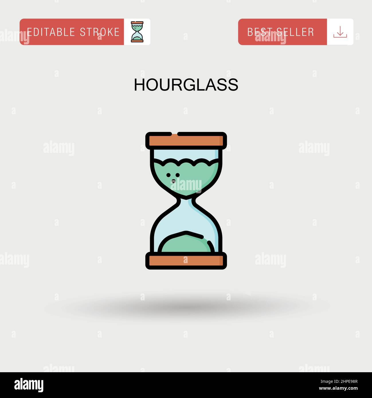 Icône de vecteur simple HourGlass. Illustration de Vecteur