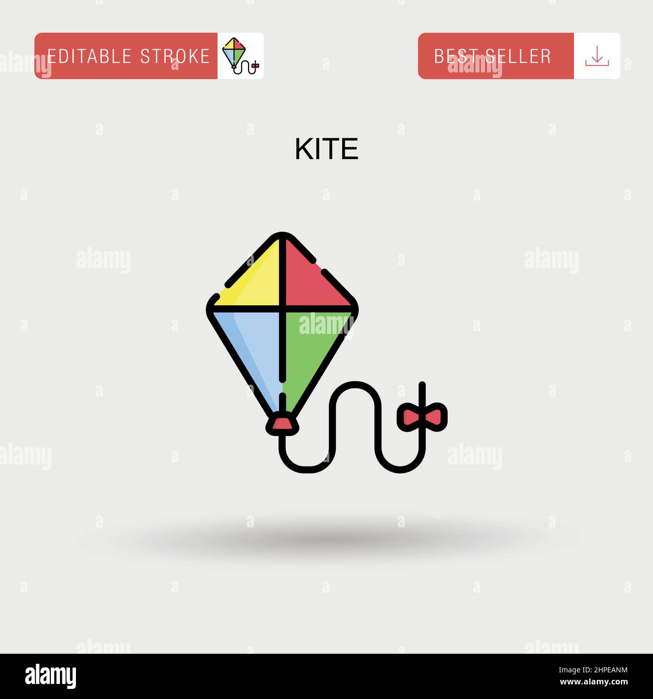 Icône de vecteur simple kite. Illustration de Vecteur
