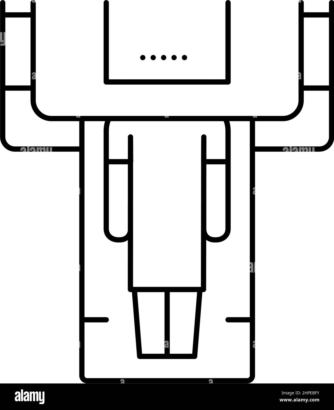 illustration vectorielle de l'icône de la ligne de radiologie d'acquisition ct Illustration de Vecteur