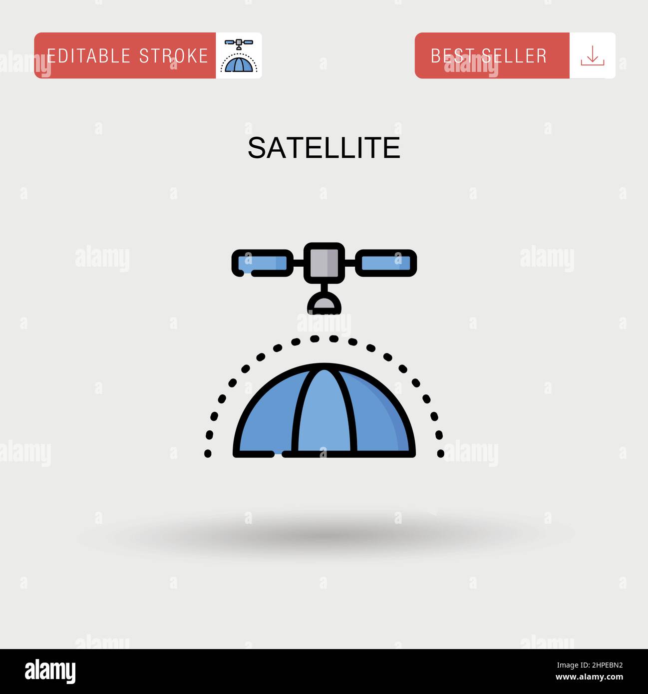 Icône vecteur simple satellite. Illustration de Vecteur