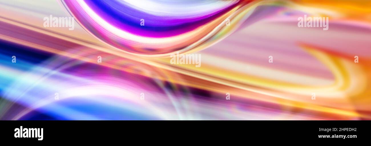 Arrière-plan psychédélique multicolore abstrait créé avec une cuillère en métal de réflexion Banque D'Images