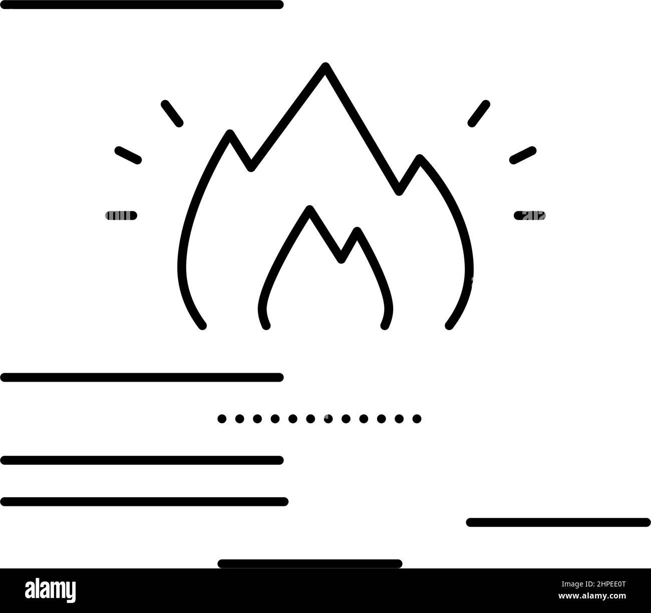 illustration vectorielle de l'icône de la ligne de peau chaude Illustration de Vecteur