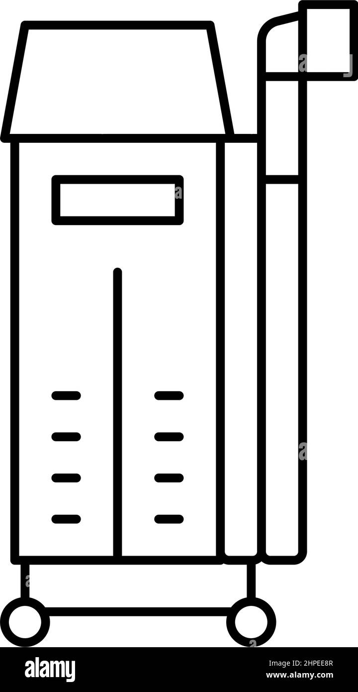 illustration vectorielle de l'icône de la ligne d'enlèvement de cheveux laser Illustration de Vecteur