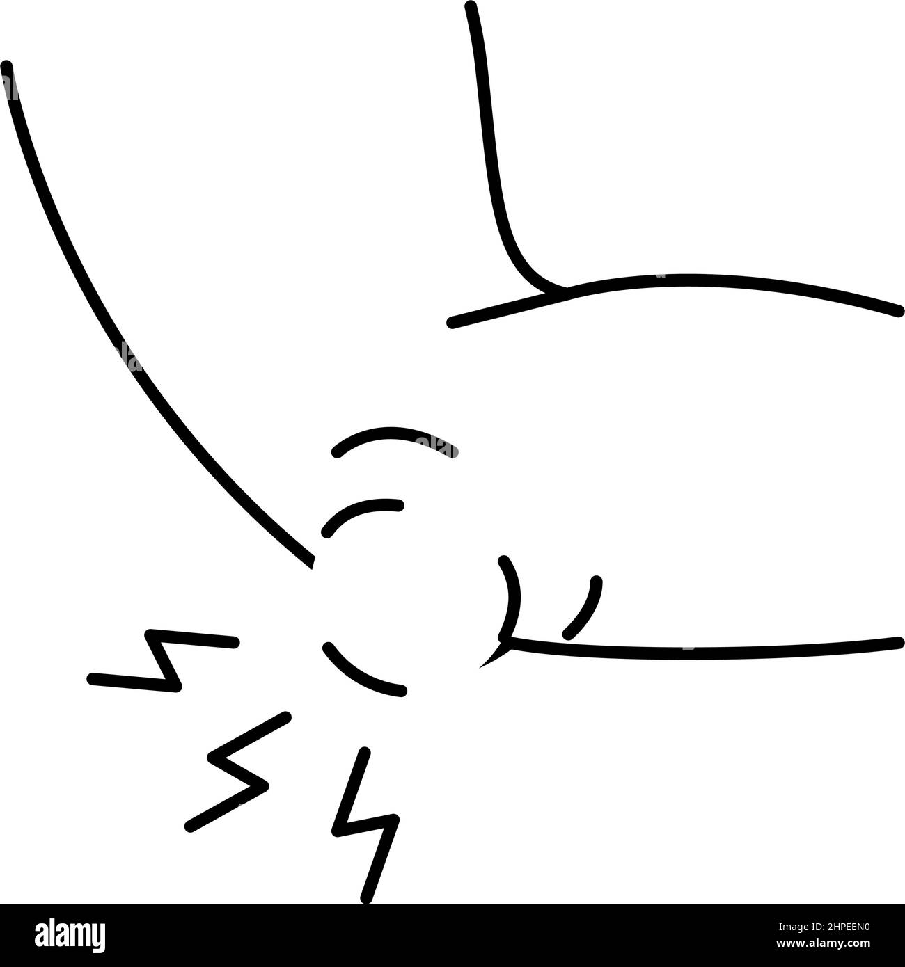 illustration du vecteur de l'icône de la ligne de la maladie de la bursite Illustration de Vecteur