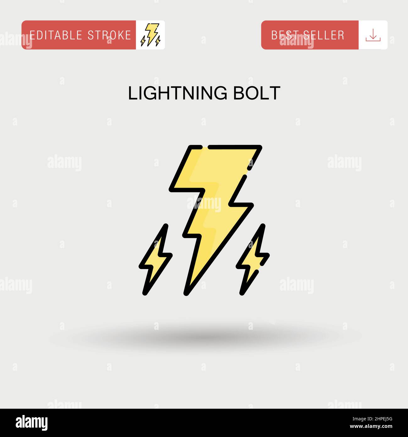 Icône de vecteur simple Lightning Bolt. Illustration de Vecteur