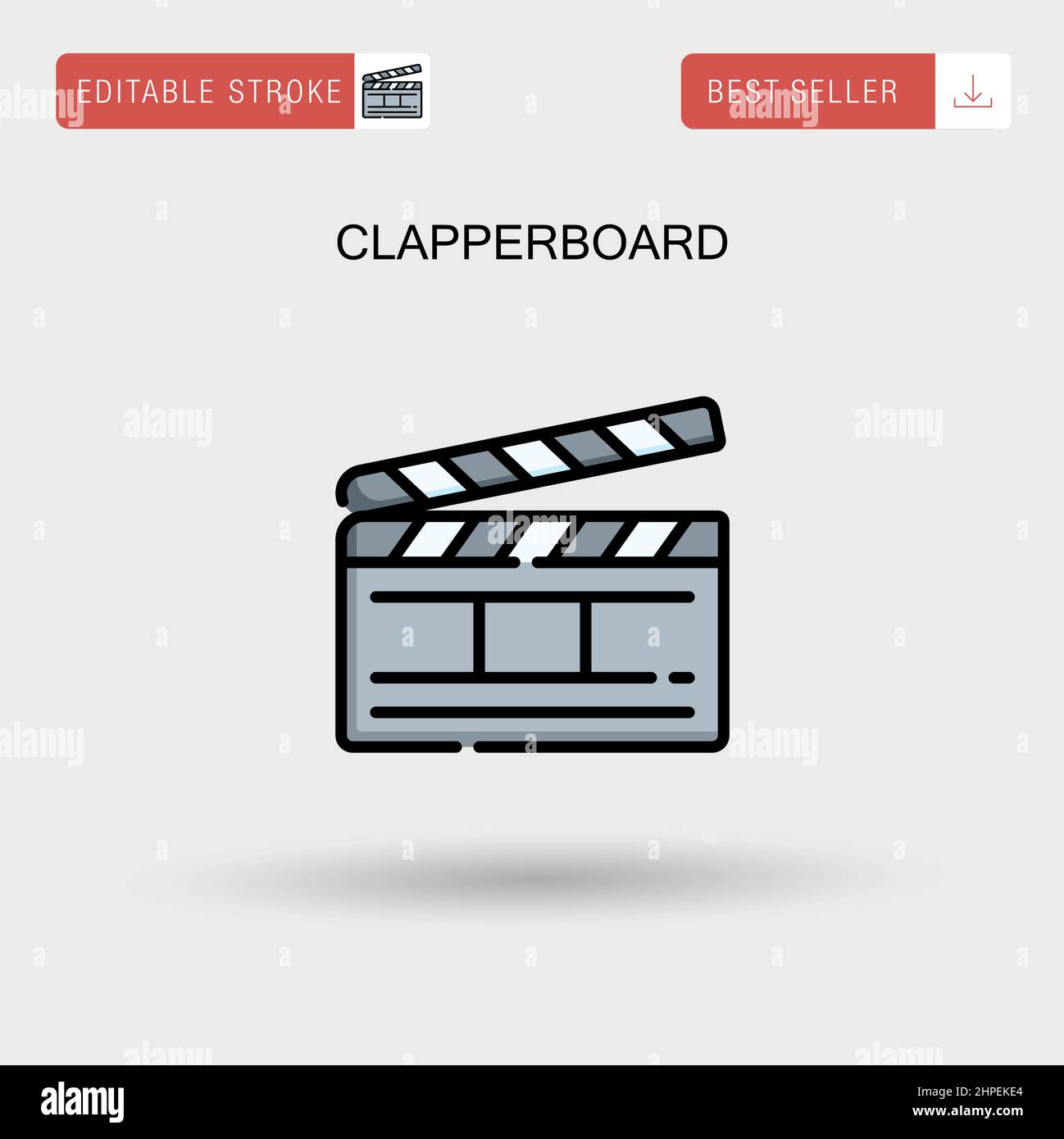 Icône de vecteur simple de clapperboard. Illustration de Vecteur