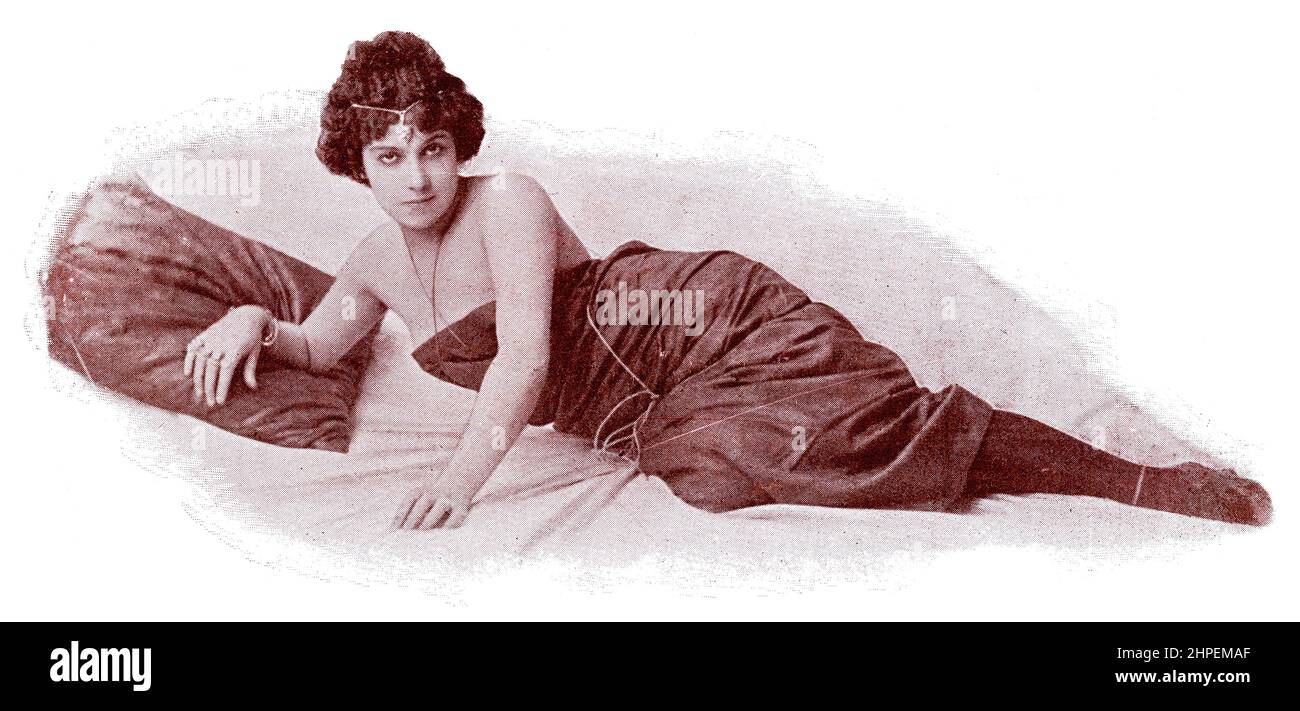 Portrait d'une actrice. Image du magazine de théâtre franco-allemand illustré « Das Album », 1898. Banque D'Images