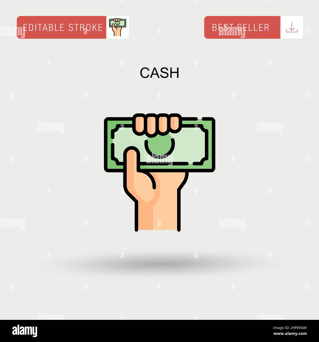 Icône de vecteur simple Cash. Illustration de Vecteur