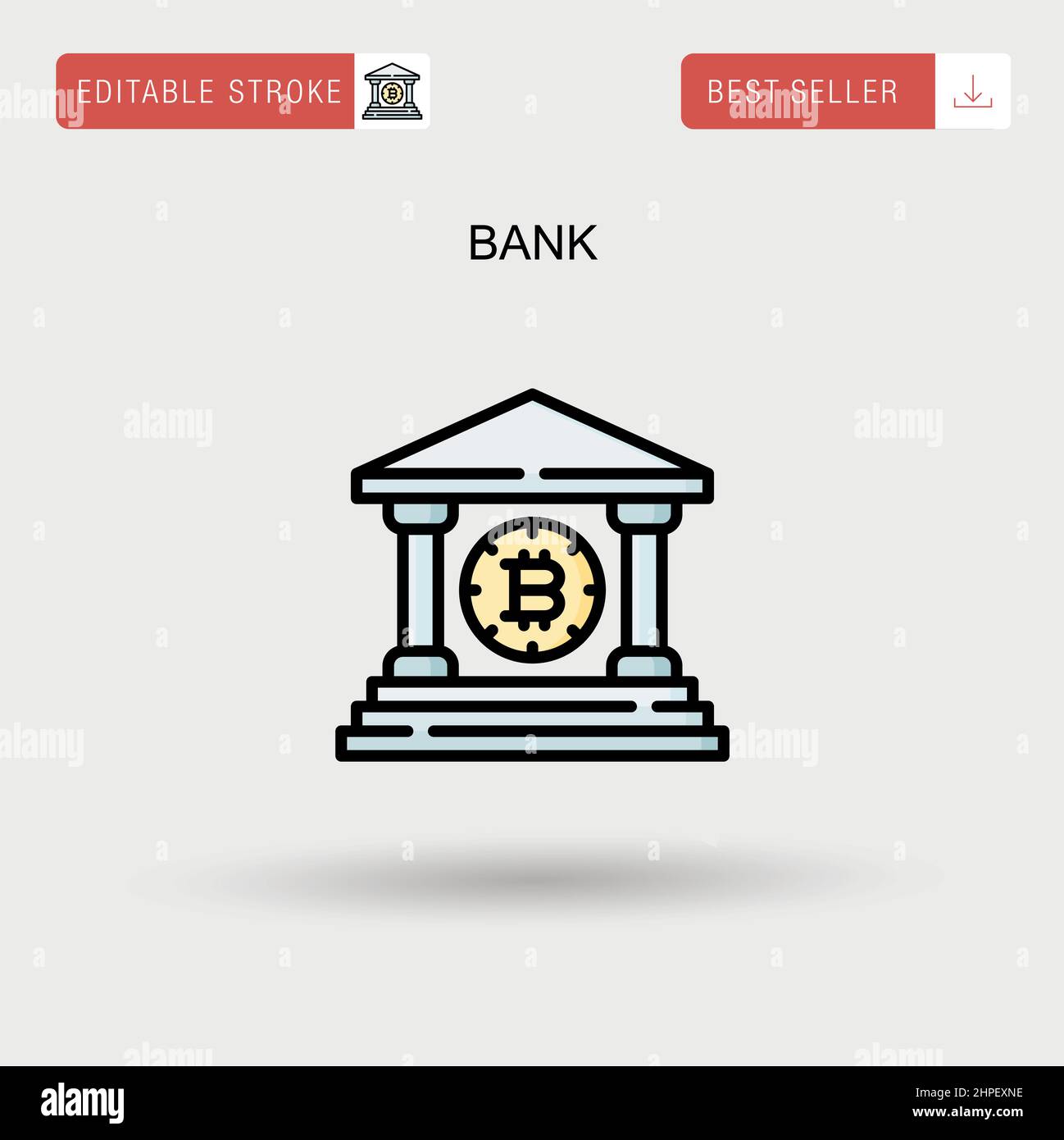 Icône Bank simple Vector. Illustration de Vecteur