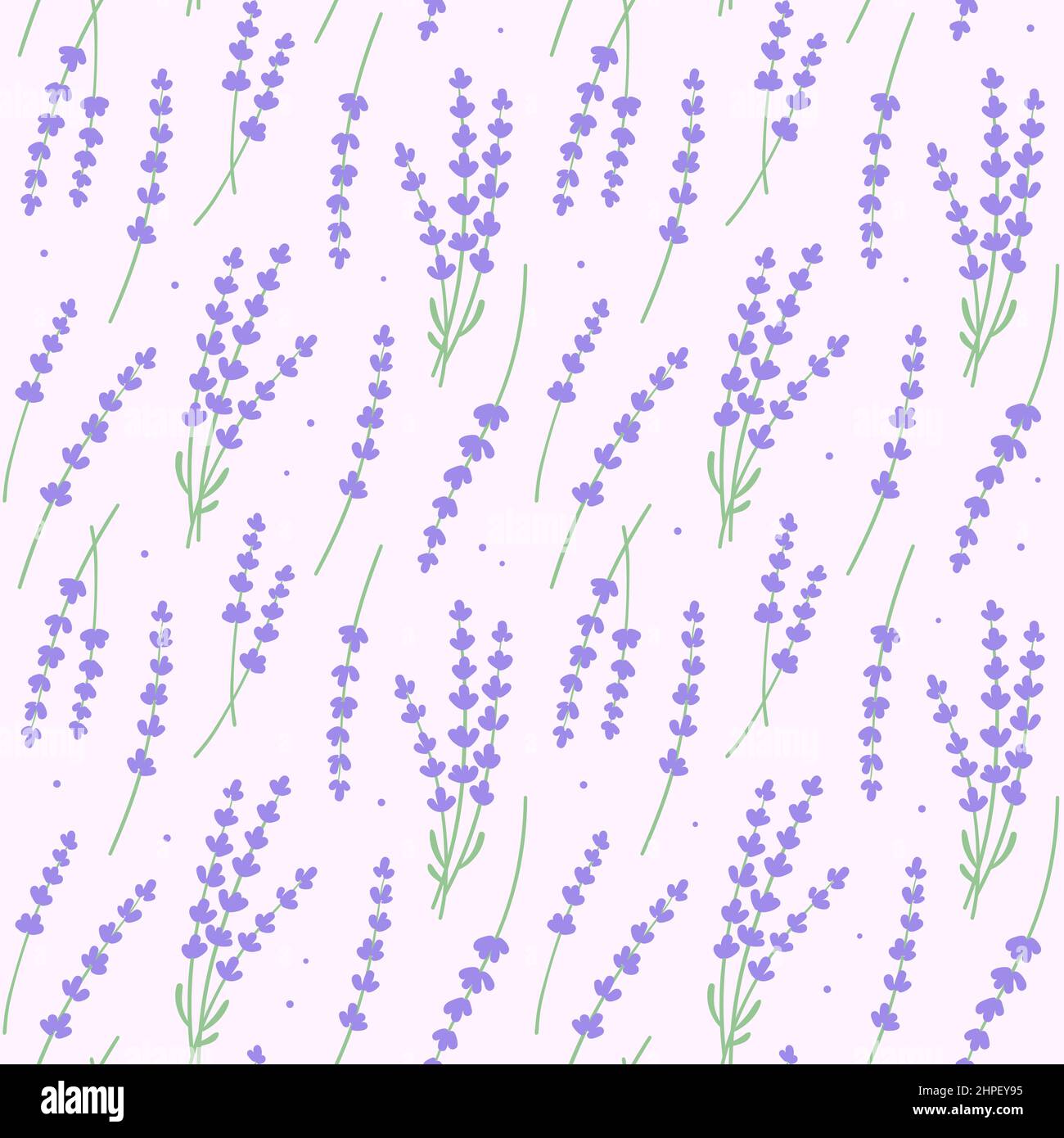 Motif fleuri sans couture des branches de lavande. Texture d'arrière-plan simple et élégante dessinée à la main, illustration vectorielle. Illustration de Vecteur