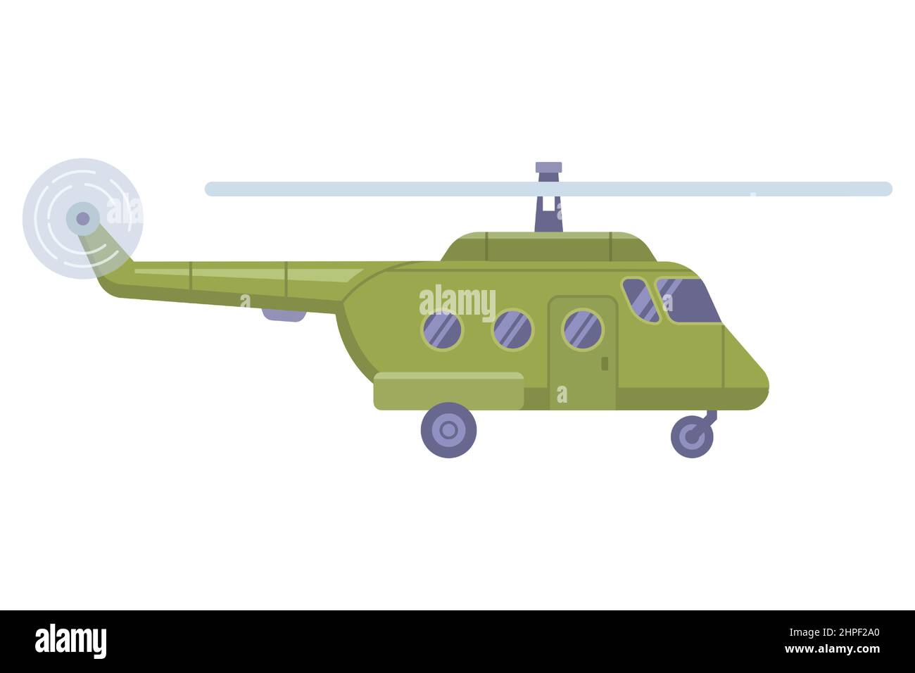 avion militaire vert vole dans le ciel. illustration vectorielle plate. Illustration de Vecteur
