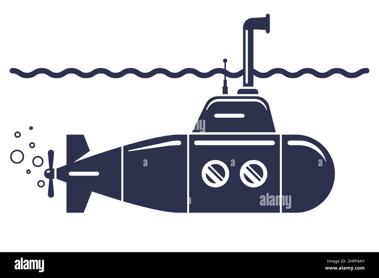 icône sous-marine sur fond blanc. illustration vectorielle plate. Illustration de Vecteur