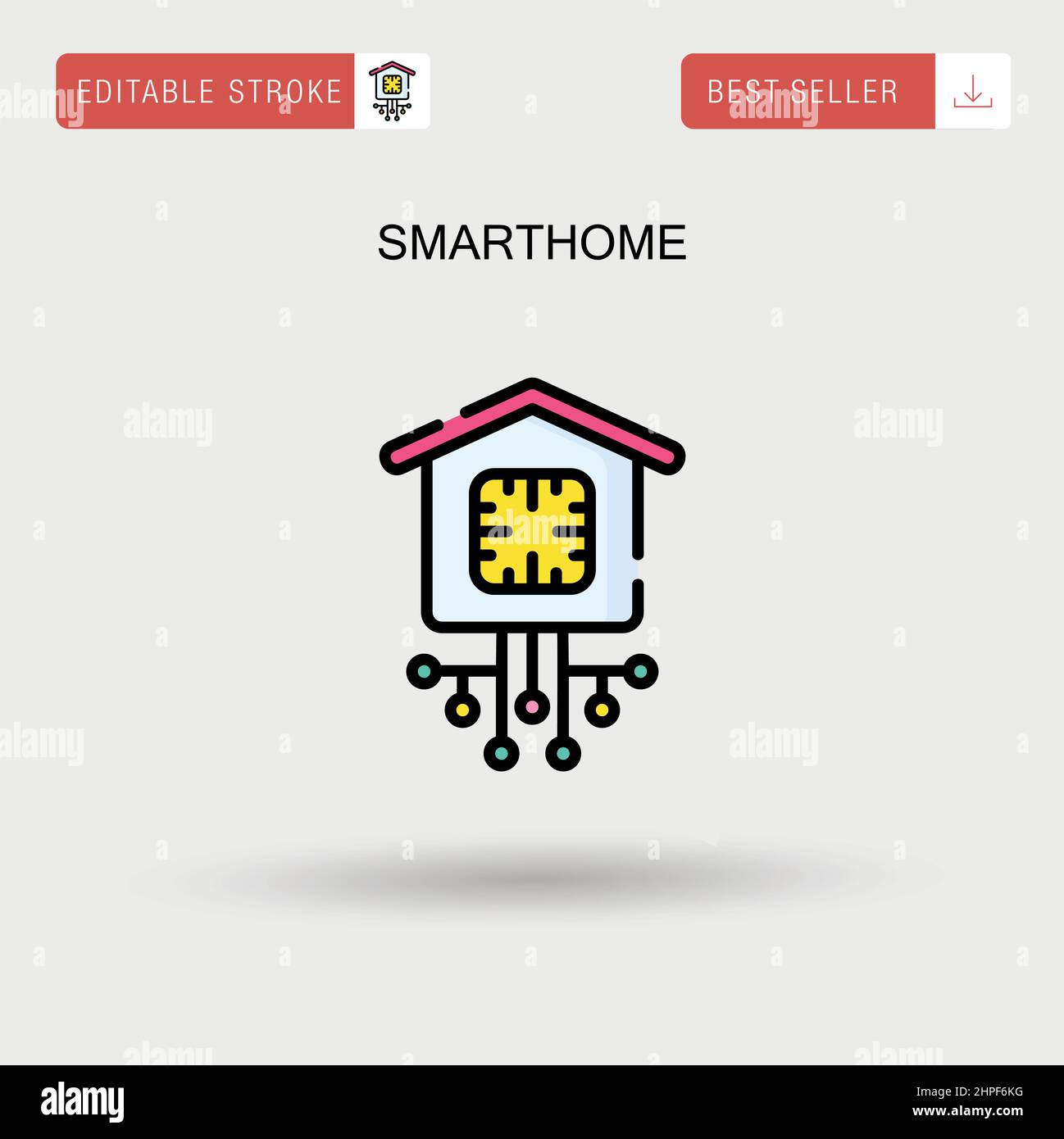 Icône de vecteur simple Smarthome. Illustration de Vecteur