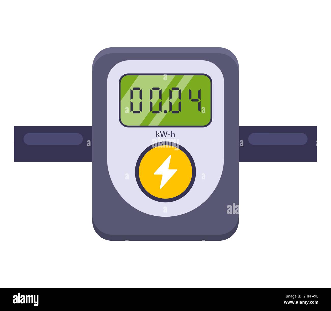 appareil de mesure de la consommation d'électricité. illustration  vectorielle plate isolée sur fond blanc Image Vectorielle Stock - Alamy