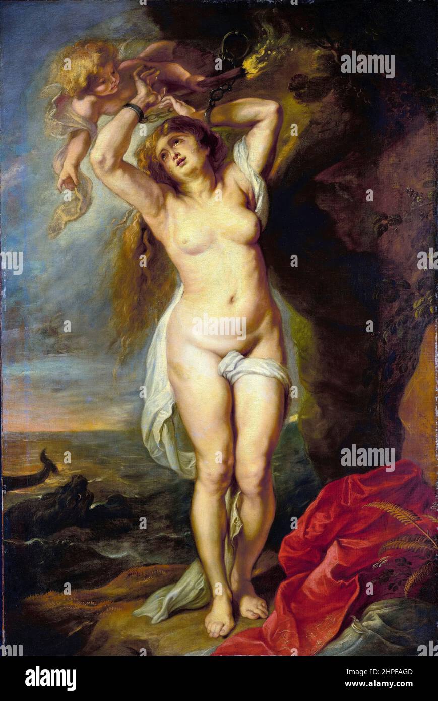 Andromeda, peinture à l'huile sur toile de Peter Paul Rubens, vers 1638 Banque D'Images