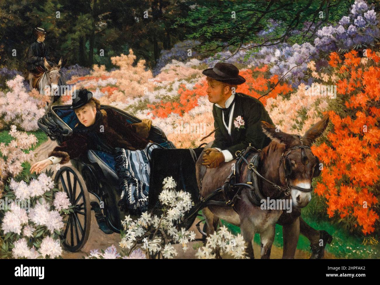 James Tissot, peinture, The Morning Ride, avant 1898, huile sur toile Banque D'Images