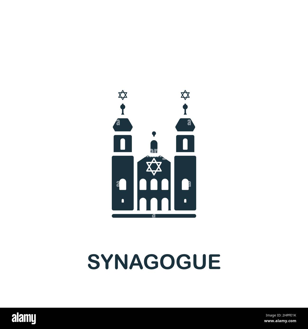 Icône Synagogue. Icône monochrome simple pour les modèles, la conception Web et les infographies Illustration de Vecteur