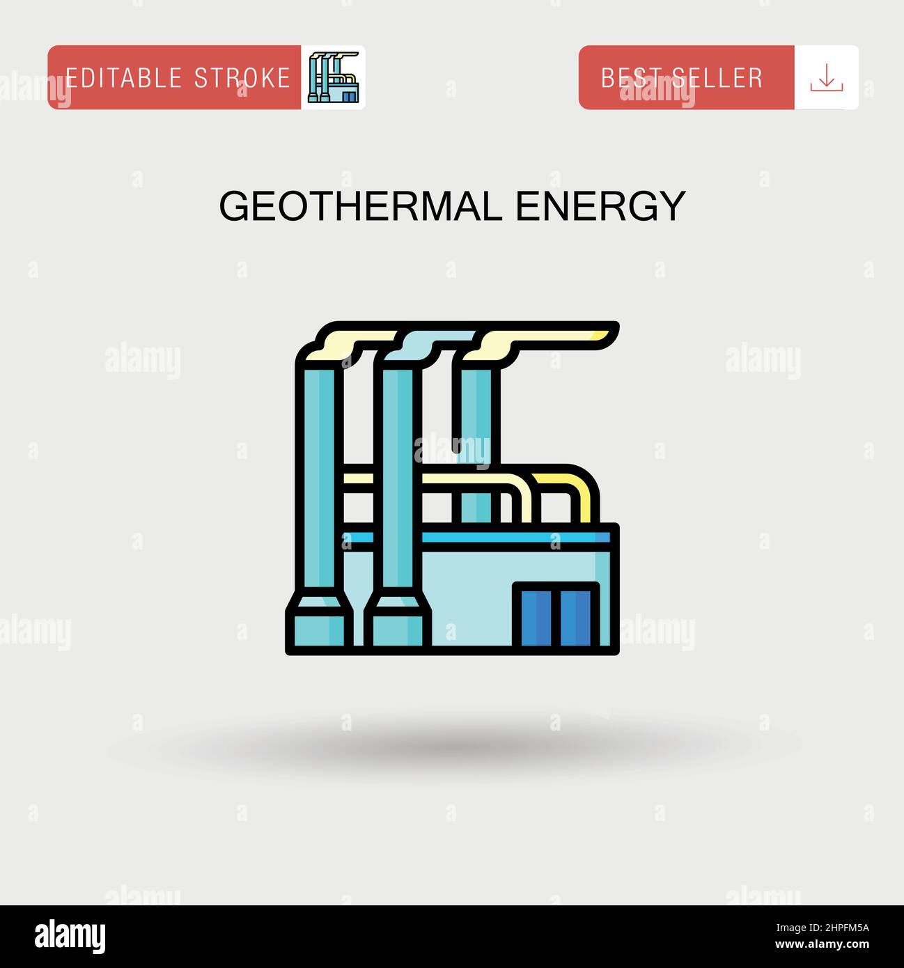Énergie géothermique icône vecteur simple. Illustration de Vecteur