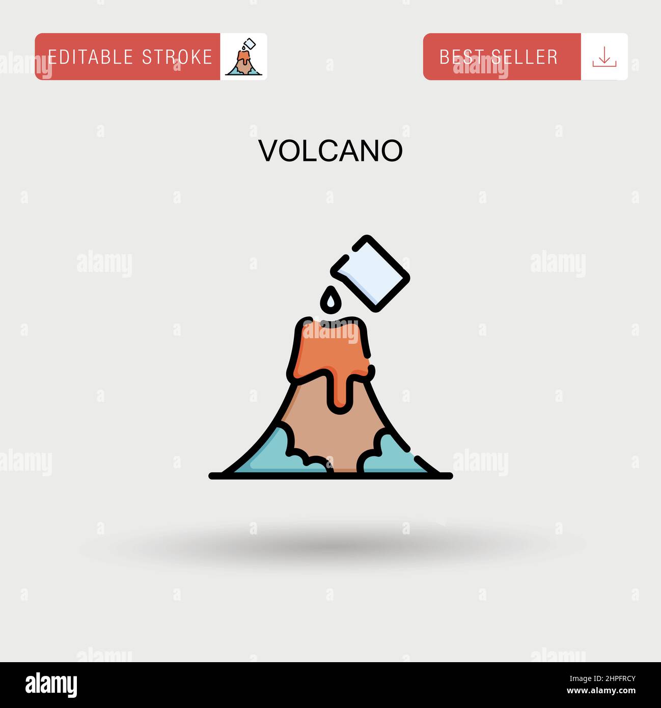 Volcano simple vecteur icône. Illustration de Vecteur