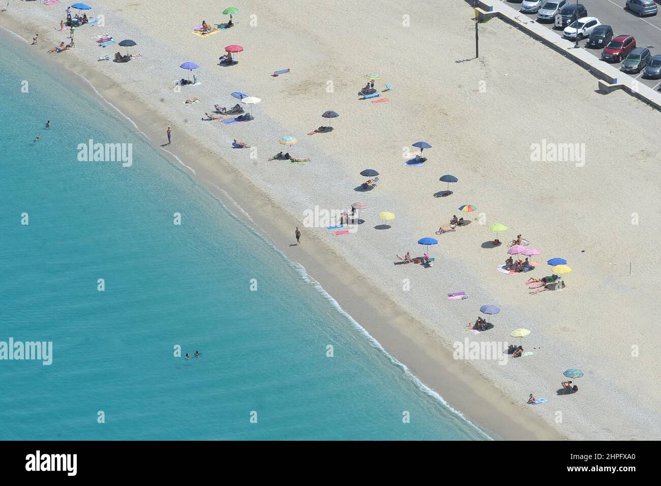 Italie, Calabre, Pizzo Calabro, la plage Banque D'Images