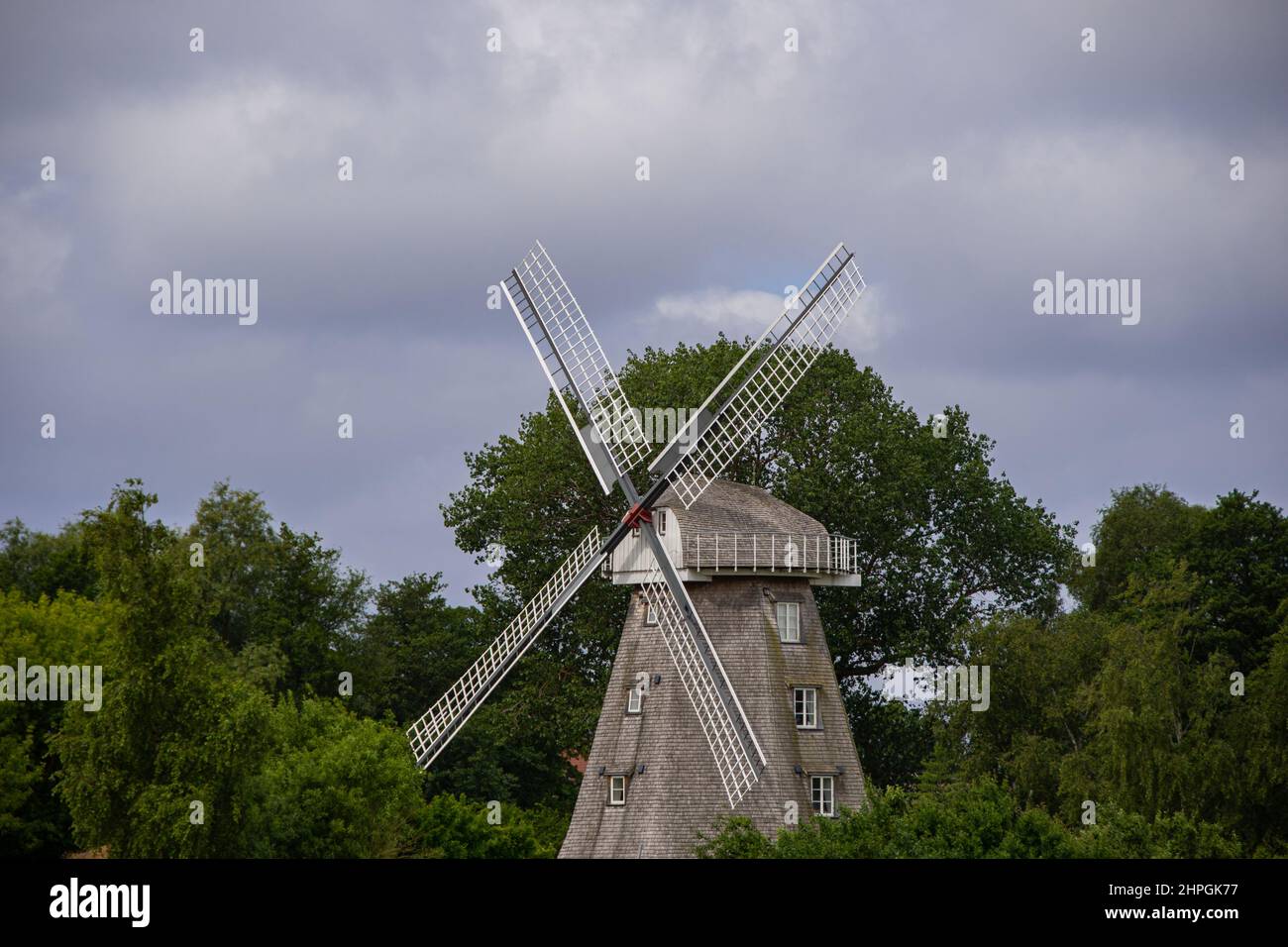 Le moulin d'Ahrenshoop sur la péninsule de Fischland-Darß-Zingst Banque D'Images
