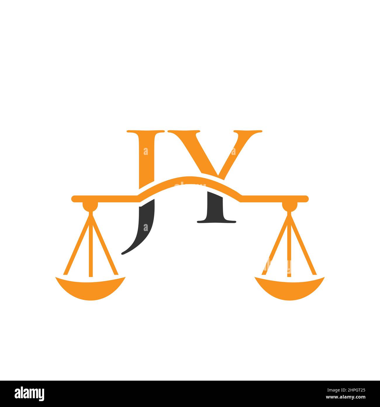 Logo lettre JY du cabinet d'avocats. Avocat, Service d'avocat, Bureau du droit, balance. Logo du cabinet d'avocats sur le signe vecteur lettre JY Illustration de Vecteur