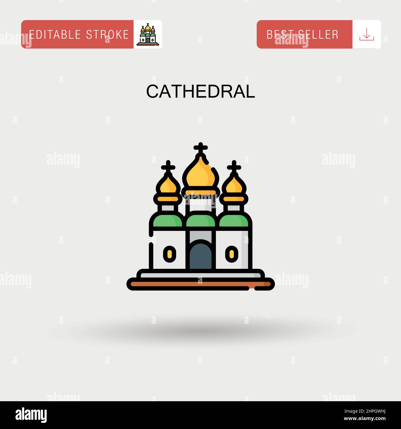 Icône de vecteur simple Cathedral. Illustration de Vecteur