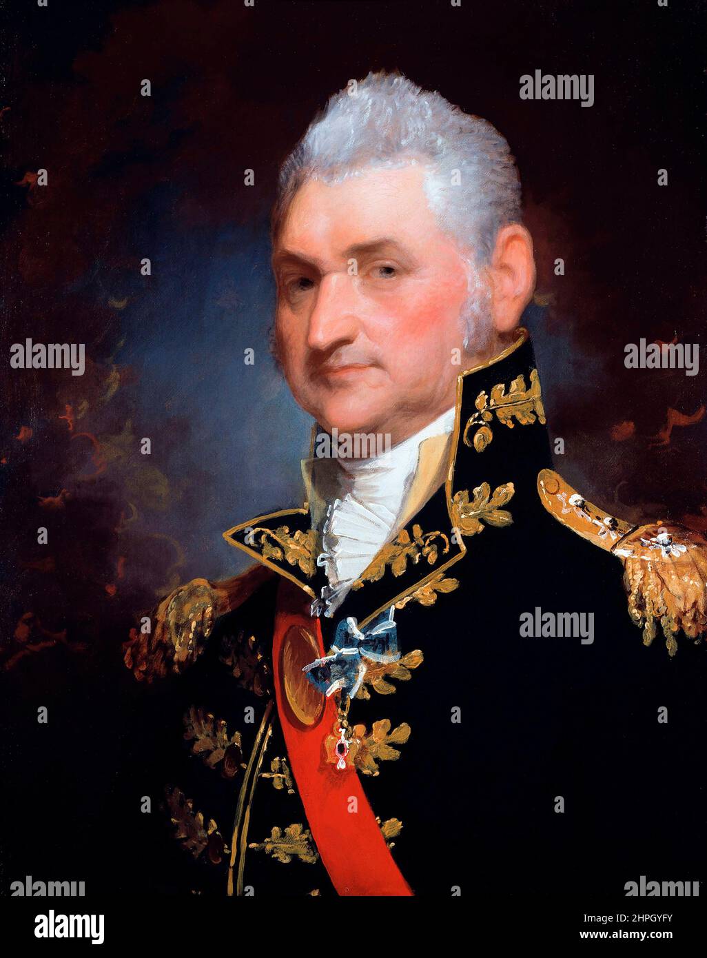 Major-général Henry Dearborn (1751-1829) par Gilbert Stuart (1755-1828), huile sur panneau en acajou, 1812 Banque D'Images