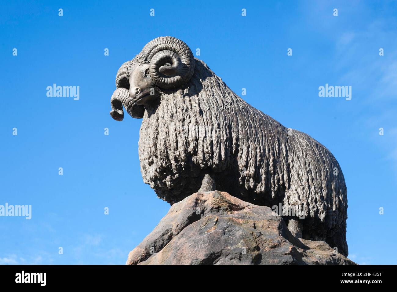 Statue de Moffat RAM, High Street, Moffat, Écosse Banque D'Images