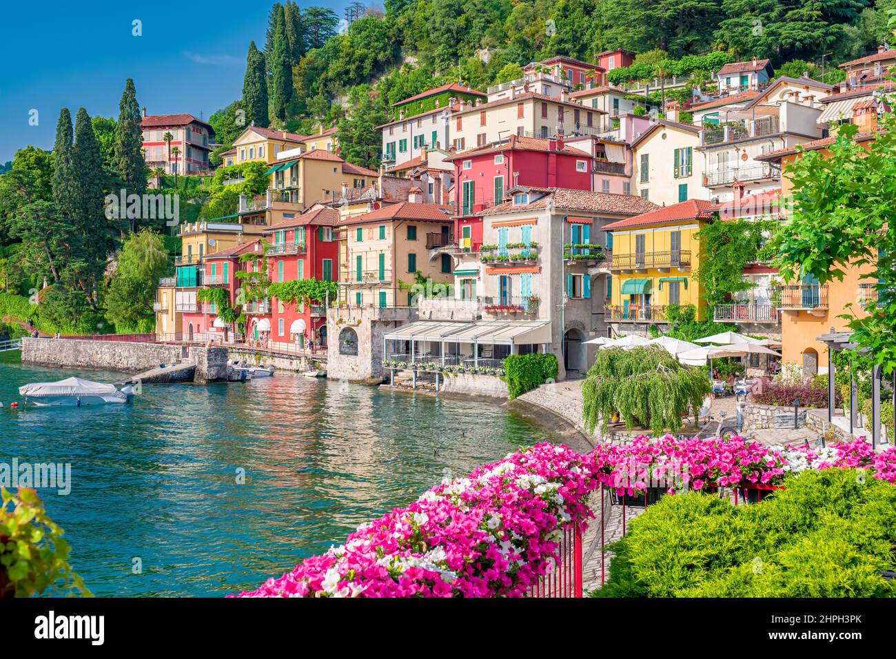 Varenna, le village Lombard des amoureux sur le lac de Côme Banque D'Images