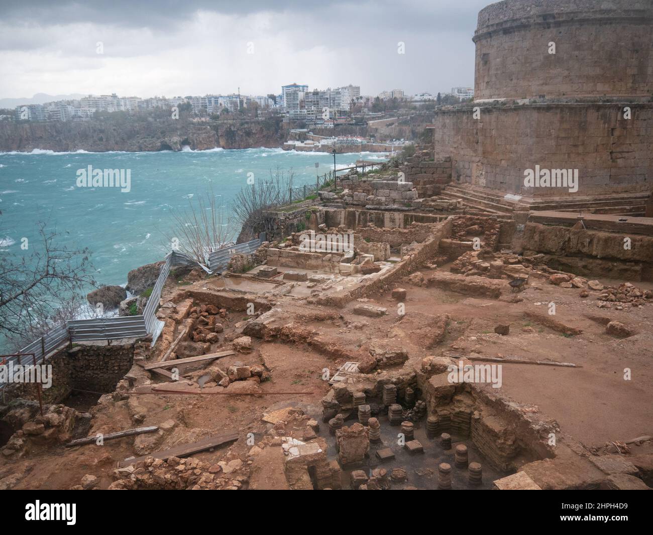 Tour Hidirliks, Kaleici, Antalya Turquie Banque D'Images