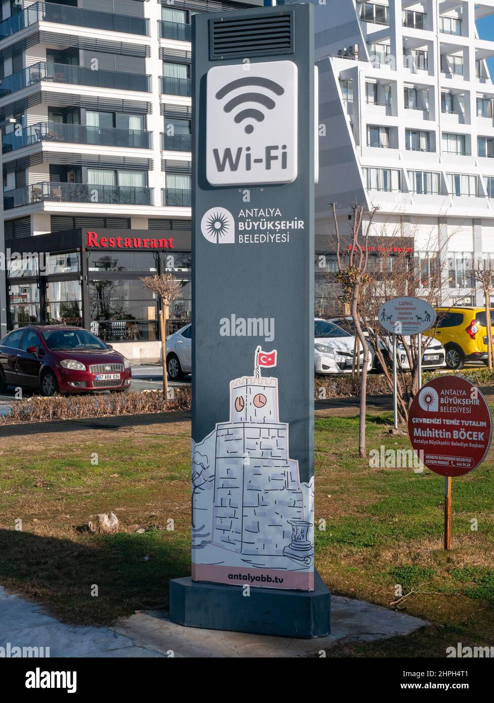 Accès public gratuit à l'emplacement du coffre d'appoint Wi-Fi Banque D'Images