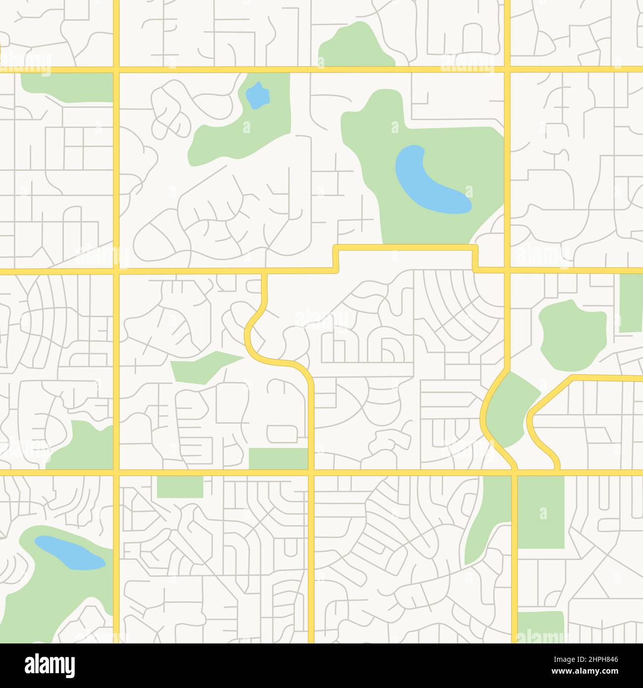 rues vectorielles d'une ville - carte Illustration de Vecteur