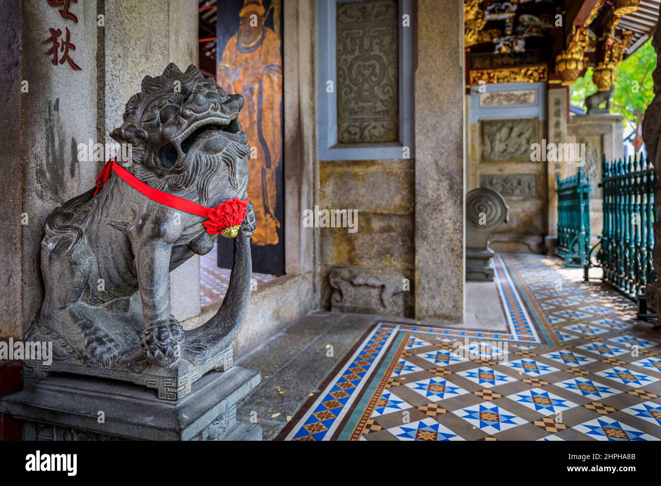 Singapour - 13 septembre 2019 : Thian Hock Keng, le plus ancien temple bouddhiste du peuple Hokkien dans le pays construit pour adorer Mazu, une déesse de la mer chinoise Banque D'Images