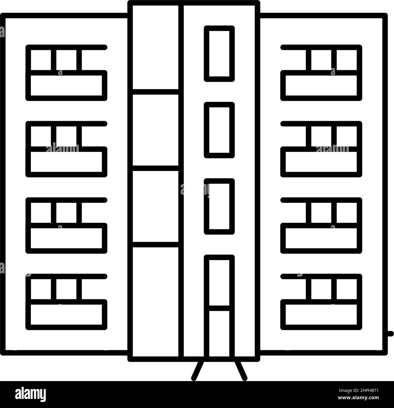 illustration vectorielle de l'icône de la ligne de résidence Illustration de Vecteur