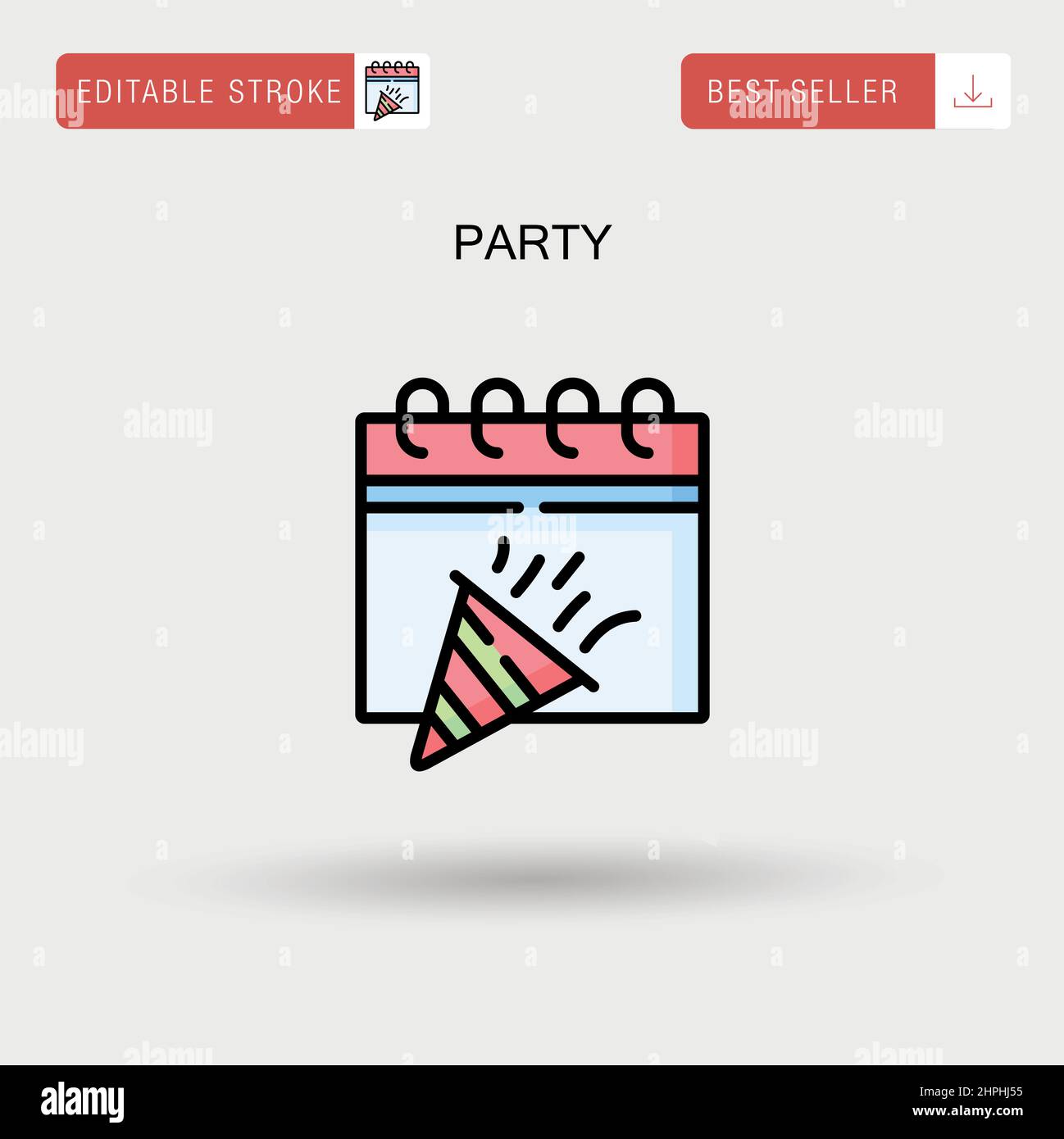 Icône de vecteur simple Party. Illustration de Vecteur
