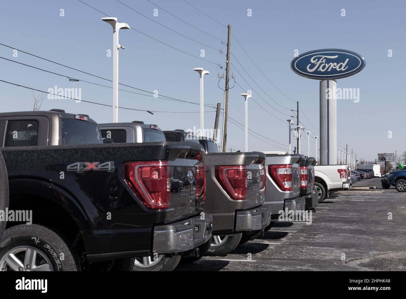 Plainfield Circa février 2022 exposition de Ford F150 à un