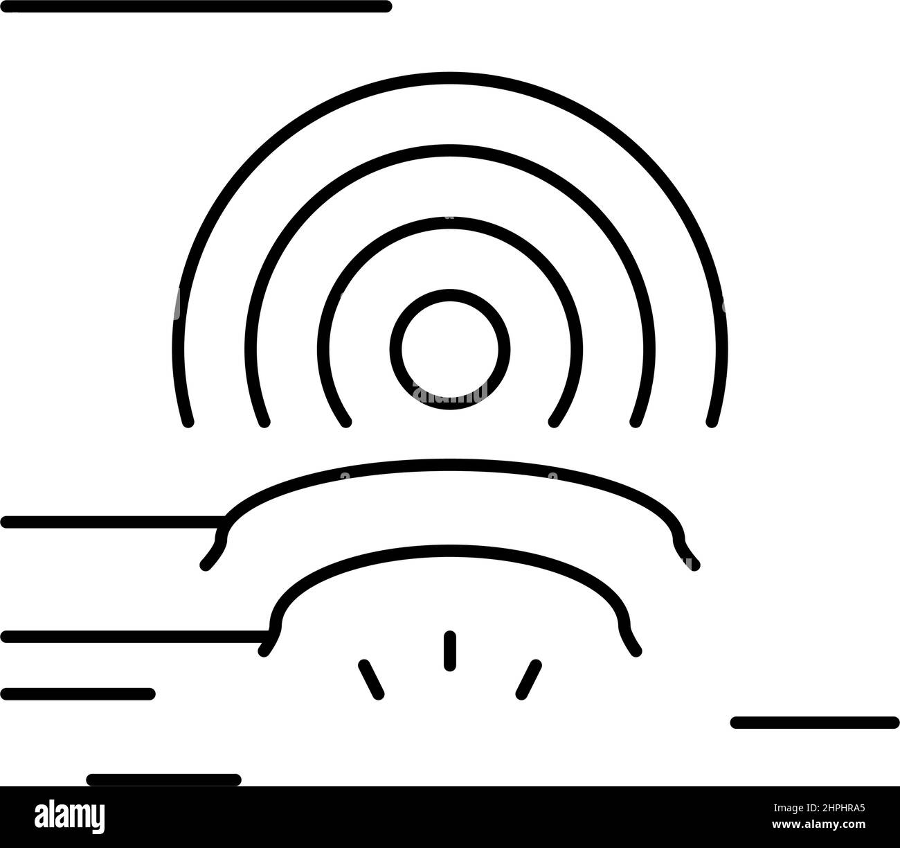 illustration vectorielle de l'icône de la ligne de problème de santé de la douleur Illustration de Vecteur