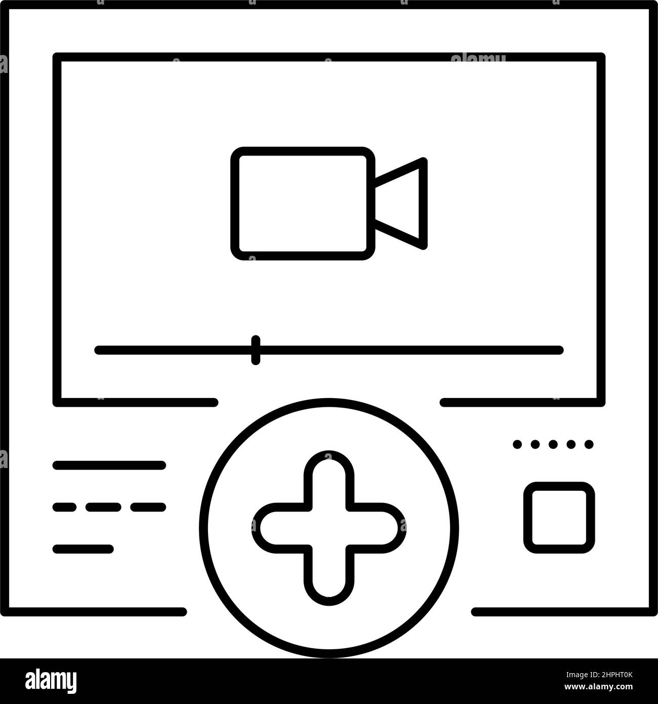 illustration vectorielle de l'icône de ligne ugc du contenu vidéo Illustration de Vecteur