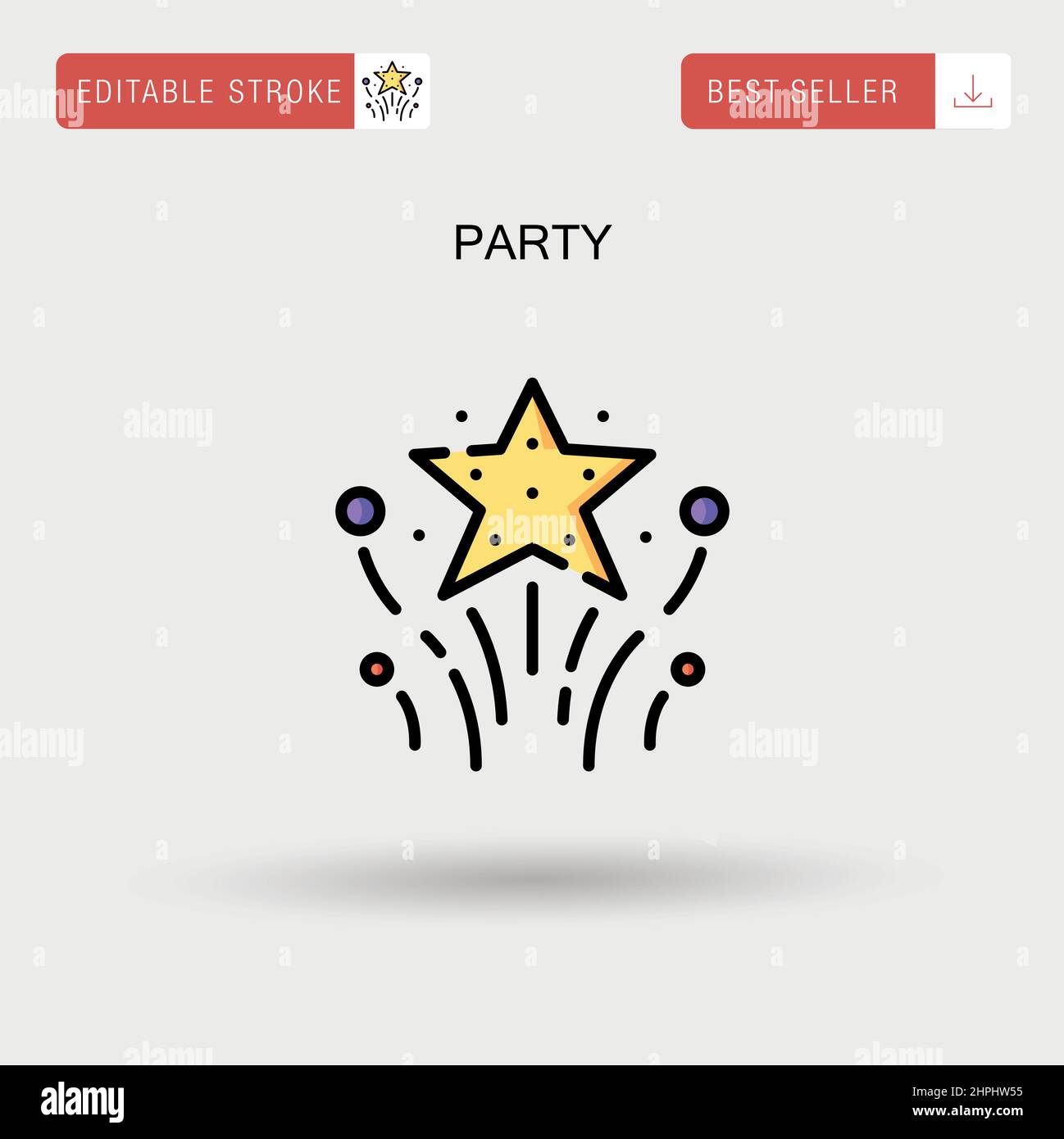 Icône de vecteur simple Party. Illustration de Vecteur